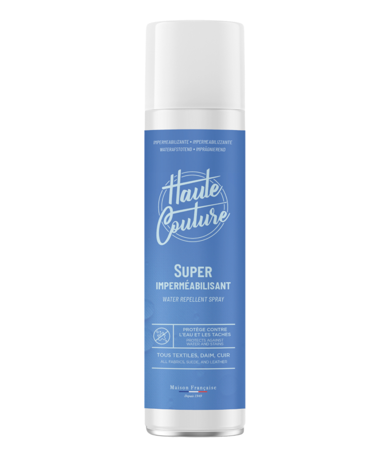 Super imperméabilisant pour textiles, vêtements, peaux, peaux suies et cuirs de haute couture. Coloris idéal pour protéger les textiles contre la pluie et les conserver plus longtemps.